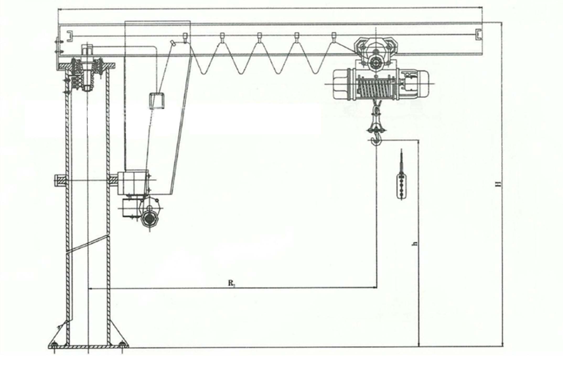 BZD型起重機(jī)，懸臂吊，懸臂起重機(jī)，定柱式起重機(jī)，起重機(jī)，定柱式懸臂起重機(jī)，定柱式懸臂吊<m met-id=26 met-table=product met-field=keywords></m>